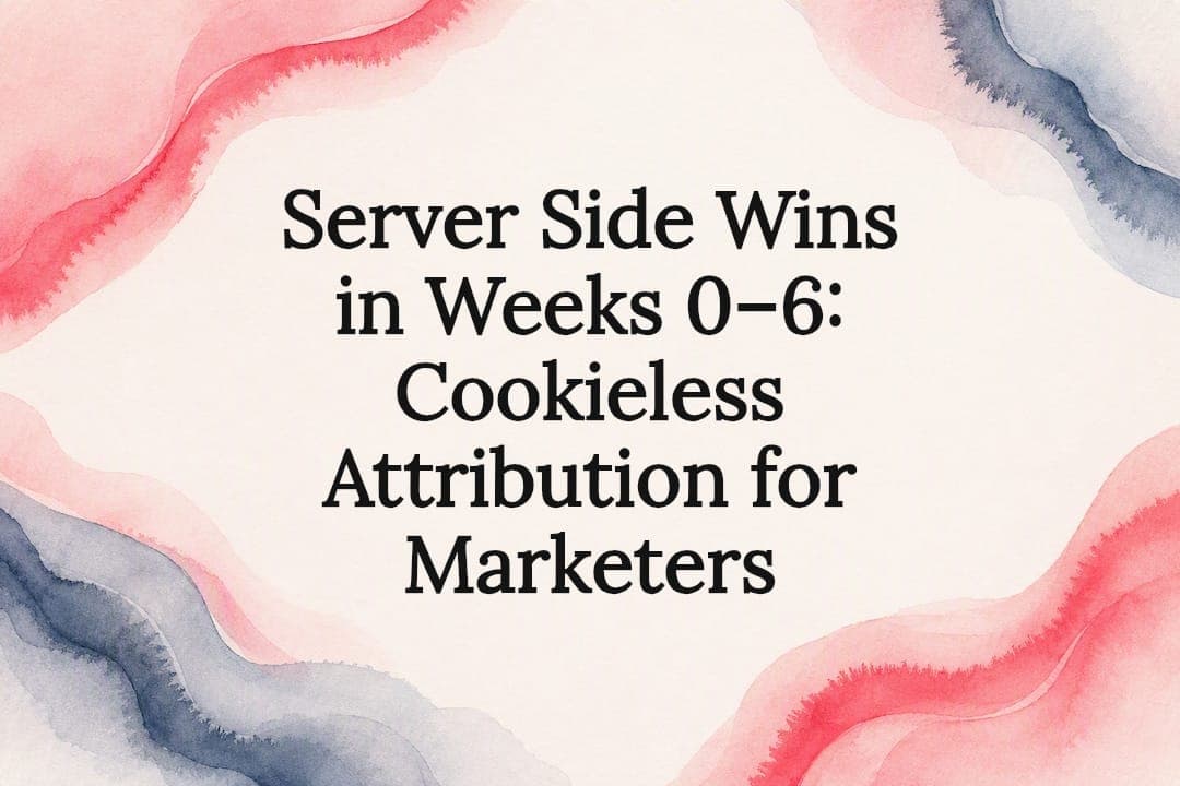 Server Side Wins in Weeks 0–6: Cookieless Attribution for Marketers