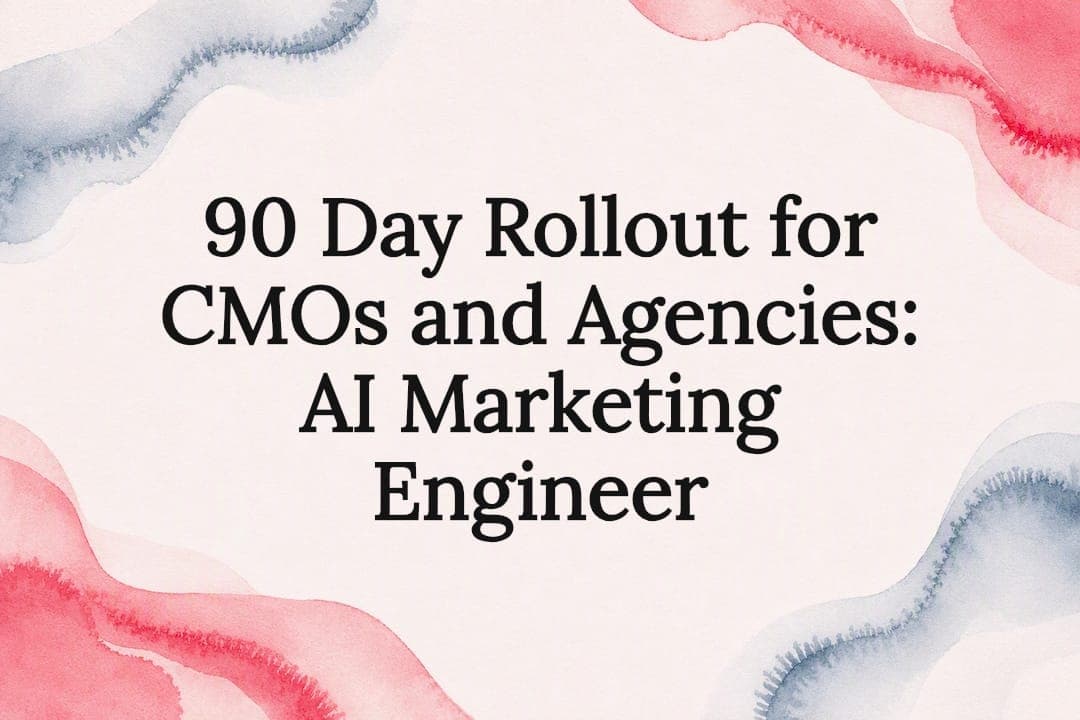 90 Day Rollout for CMOs and Agencies: AI Marketing Engineer