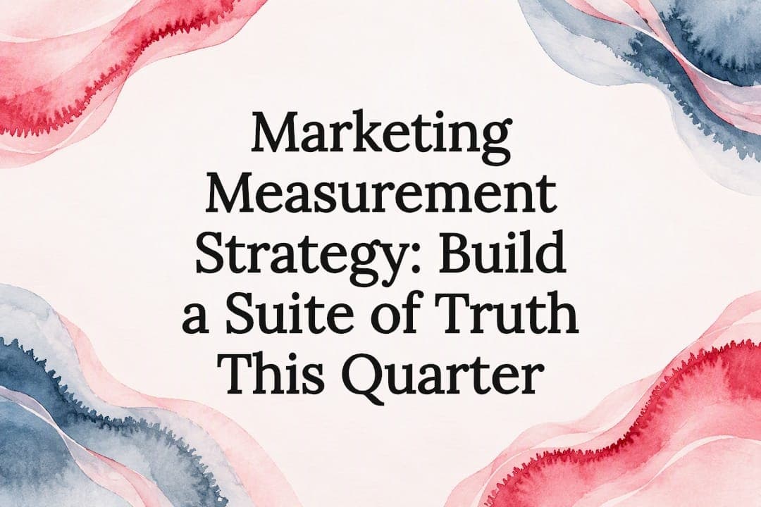 Marketing Measurement Strategy: Build a Suite of Truth This Quarter
